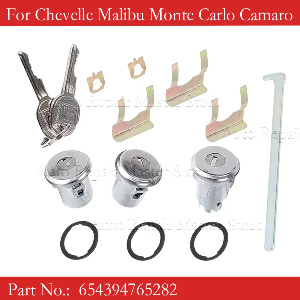 Kit de cerraduras de puerta y maletero Chevrolet Camaro y Chevelle - imagen 2