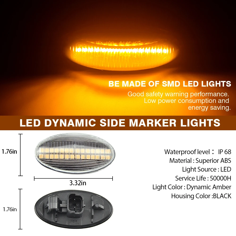 Intermitente lateral dinámico LED para Peugeot y Citroën - imagen 2