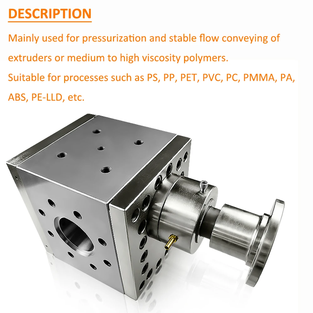 Bomba de fusión de pegamento termofusible Shanghai Jishen para bomba extrusora Bomba de engranajes de fusión para extrusora de plástico - imagen 5