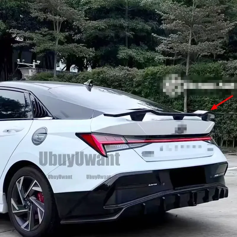 Para Hyundai Elantra Avante CN7 2020 2021 2022 2023 2024 + alerón trasero de coche alerón trasero de plástico ABS para maletero de coche - imagen 5