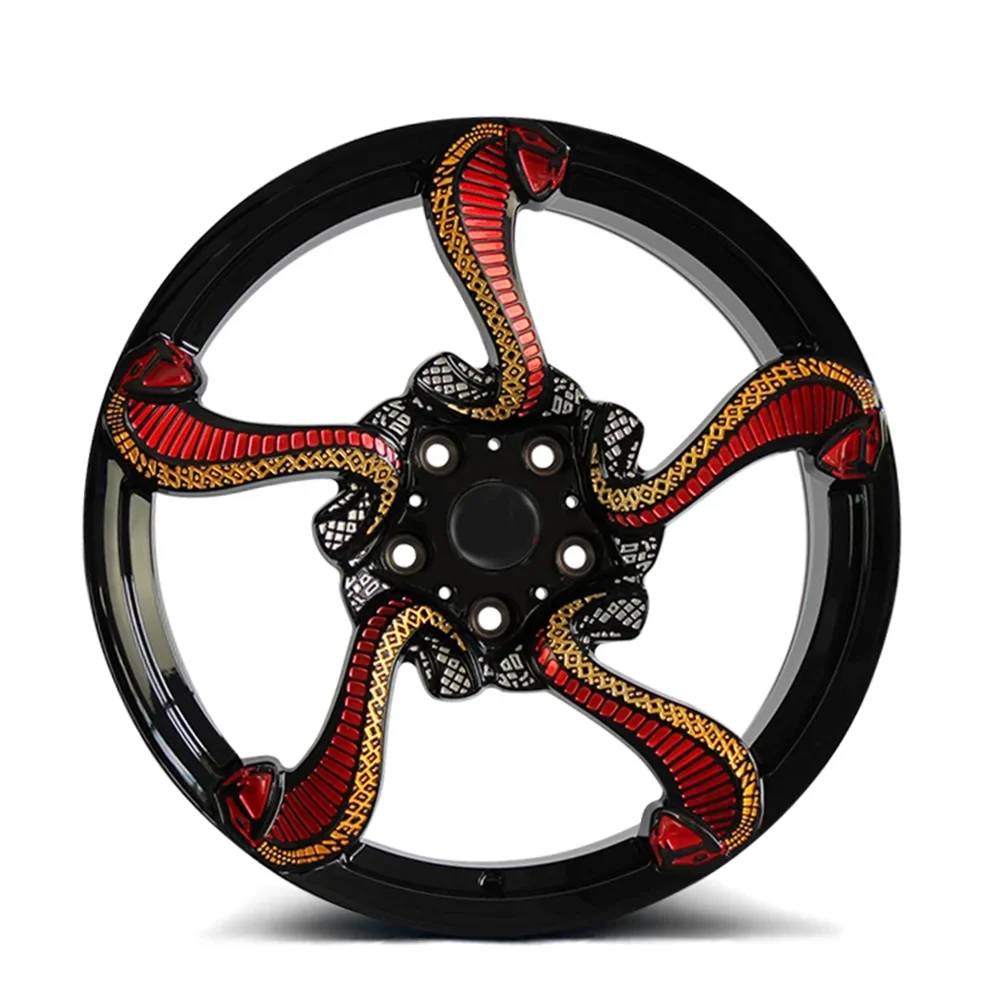 Llantas especiales con rueda de aluminio forjada Dragon, ruedas de coche amarillas doradas, 100% probadas bien - imagen 2