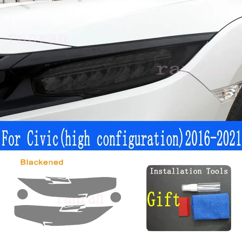 Protector faros TPU ahumado Honda Civic 2016-2021 - imagen 2