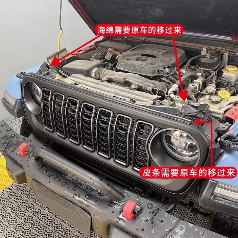 Parrilla delantera Jeep Wrangler JL/JT 2007-2024 estilo 2024 - imagen 5