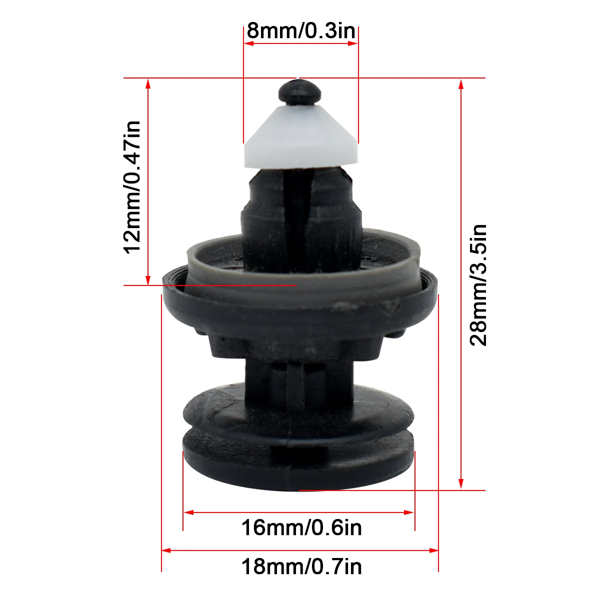 Clips de sujeción de nailon 8 mm para Ford Kuga, C-Max y Focus - imagen 3