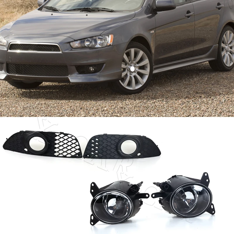Para Mitsubishi Lancer Lancer-ex 2008 2009-2014 cubierta de rejillas delanteras luces antiniebla de conducción lámparas con cable 8321A263 8321A107 8321A26