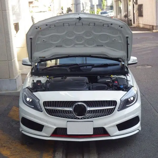 Amortiguador de capó para mercedes-benz Clase A W176, capó delantero modificado, puntales de Gas, soporte de elevación, amortiguador, varillas de apoyo de pistón, 2013-2018