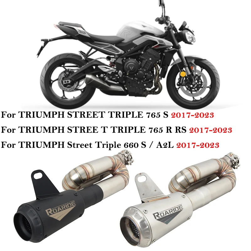 Tubo intermedio de escape 51 mm Triumph Street Triple 765 (2017-2023)