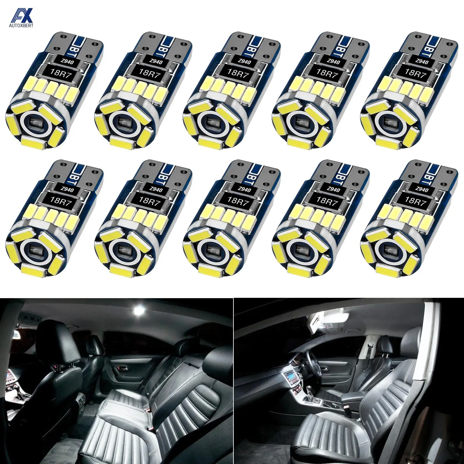 Bombilla LED T10 interior Canbus para Peugeot 307 308 407