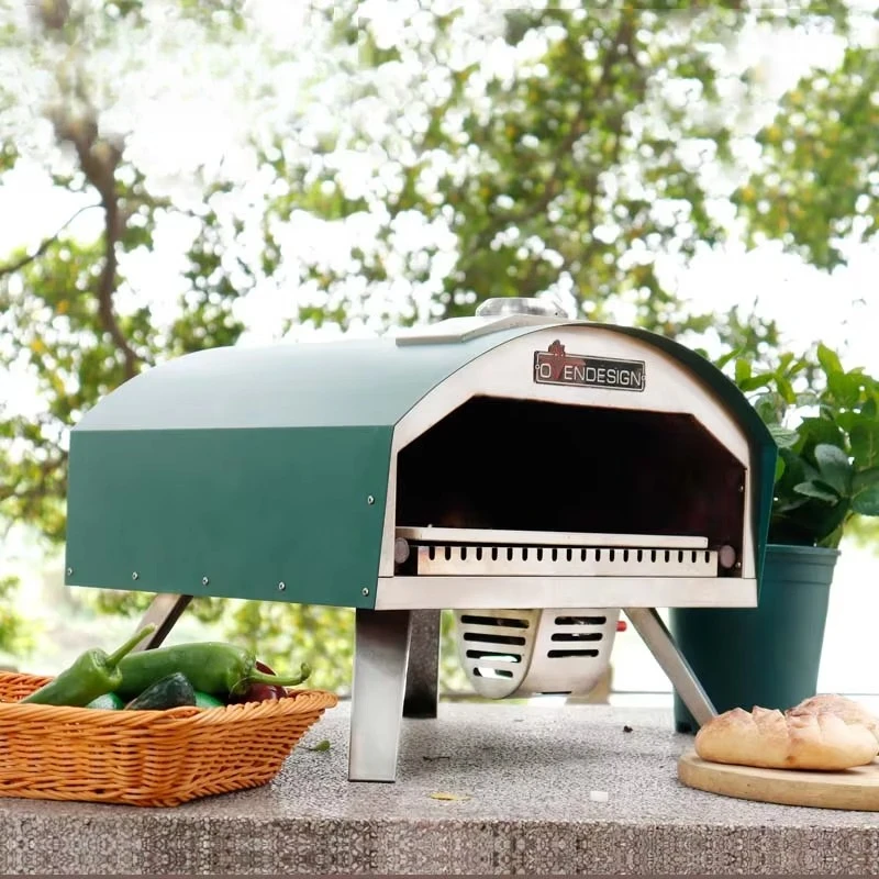 Horno de pizza 16 pulgadas con puerta exterior doméstico para hogar - imagen 3
