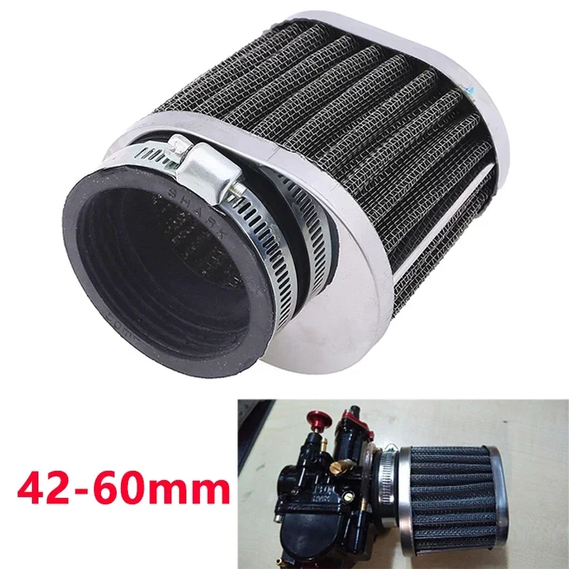 Filtro de aire universal para moto con conexión de 42-60 mm