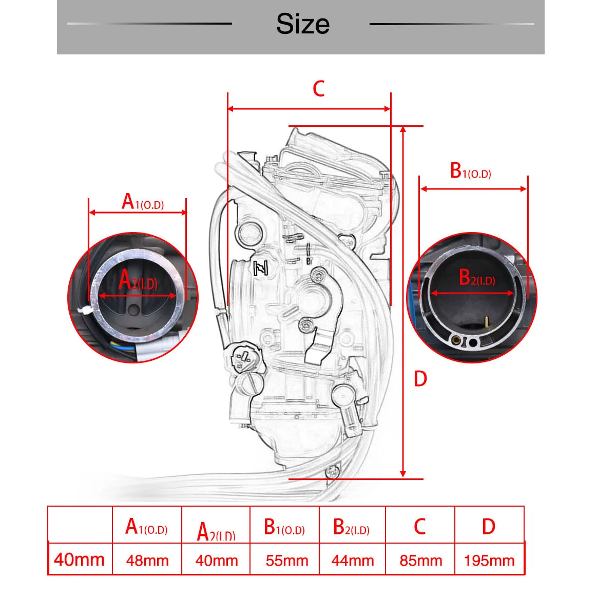 Carburador Keihin FCR ZS Racing para Honda CRF450R TRX450R - imagen 2