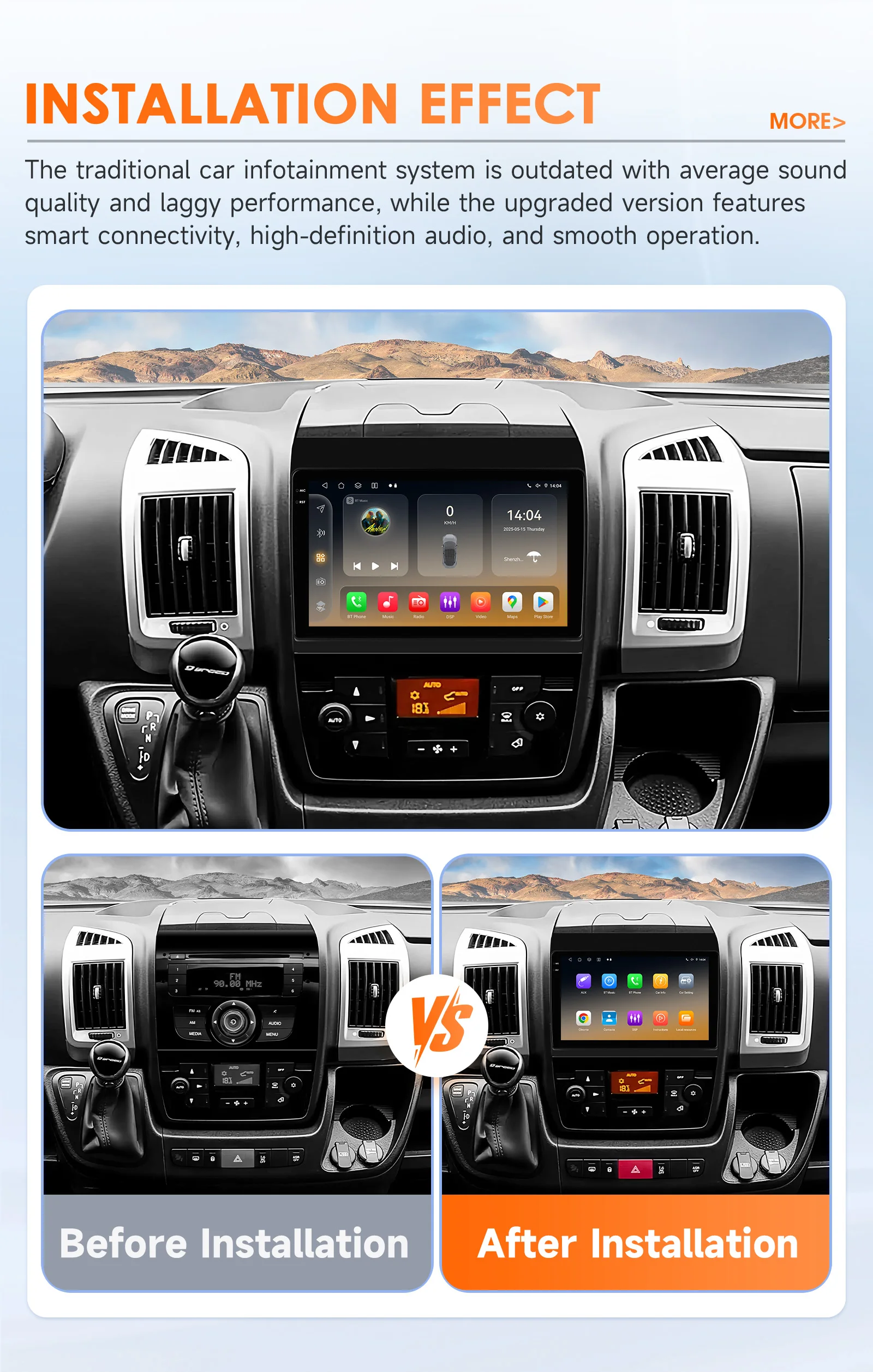 Autoradio Hizpo 4G Carplay – Fiat Ducato 3, Jumper, Boxer (2016-2022) - imagen 5