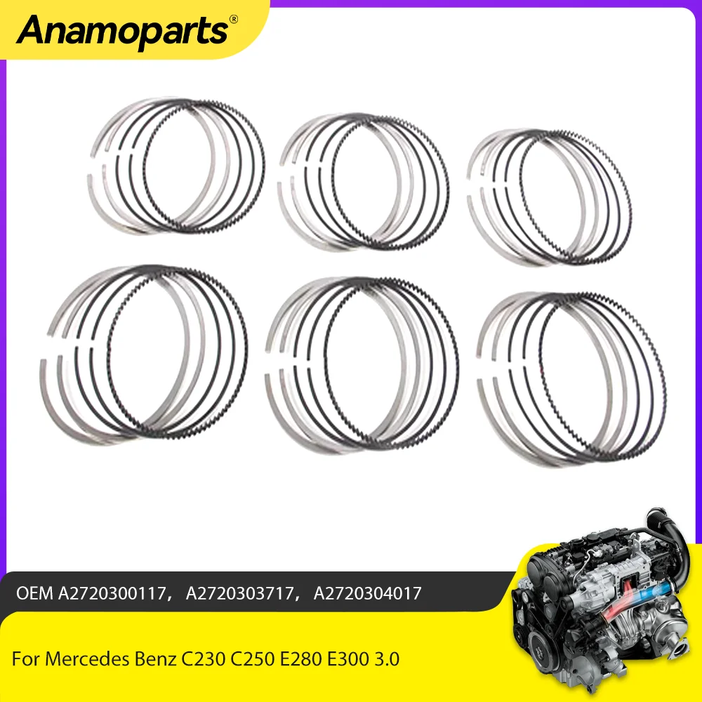 Anillos de pistón de 88 mm para Mercedes-Benz M272 2.5/3.0 V6