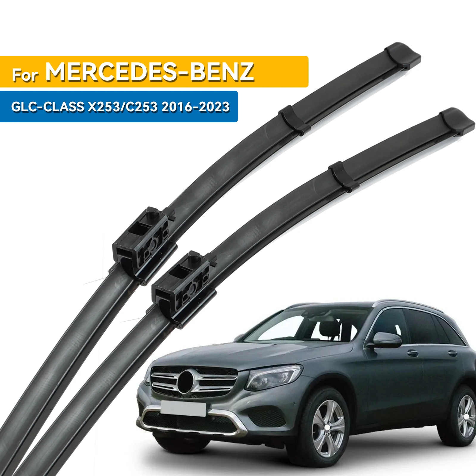 2 uds para Mercedes Benz GLC clase X253 C253 2015-2023 limpiaparabrisas delantero 2016 2020 2021 accesorios de ventana de parabrisas