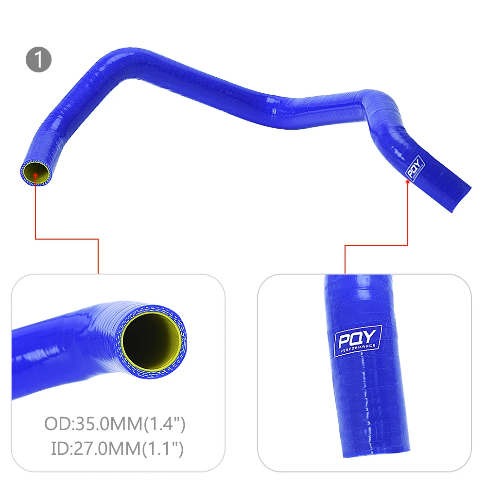 LZONE Kit mangueras radiador silicona Civic EG EK D15 D16 SOHC 92-00 - imagen 3