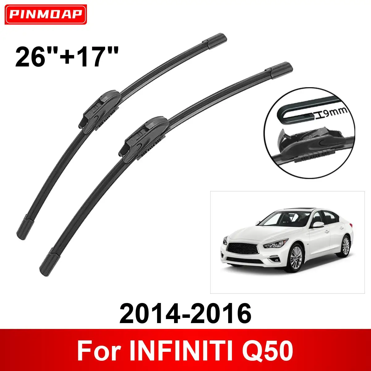 Limpiaparabrisas delantero y trasero para INFINITI Q50 2014-2016