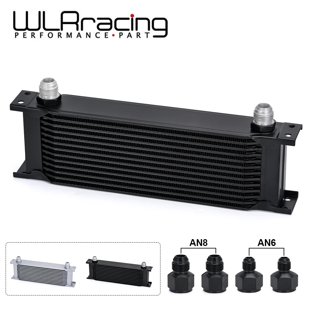 Enfriador de aceite WLR Racing universal de aluminio de 13 filas