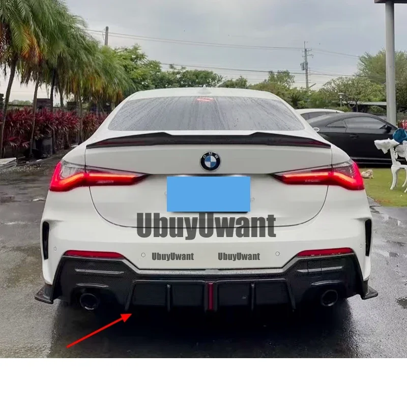 Difusor de alerón de labio de parachoques trasero de coche para BMW 4 Series G22 G23 430i M440i M difusor trasero deportivo con luz de carbono 2020 + - imagen 5
