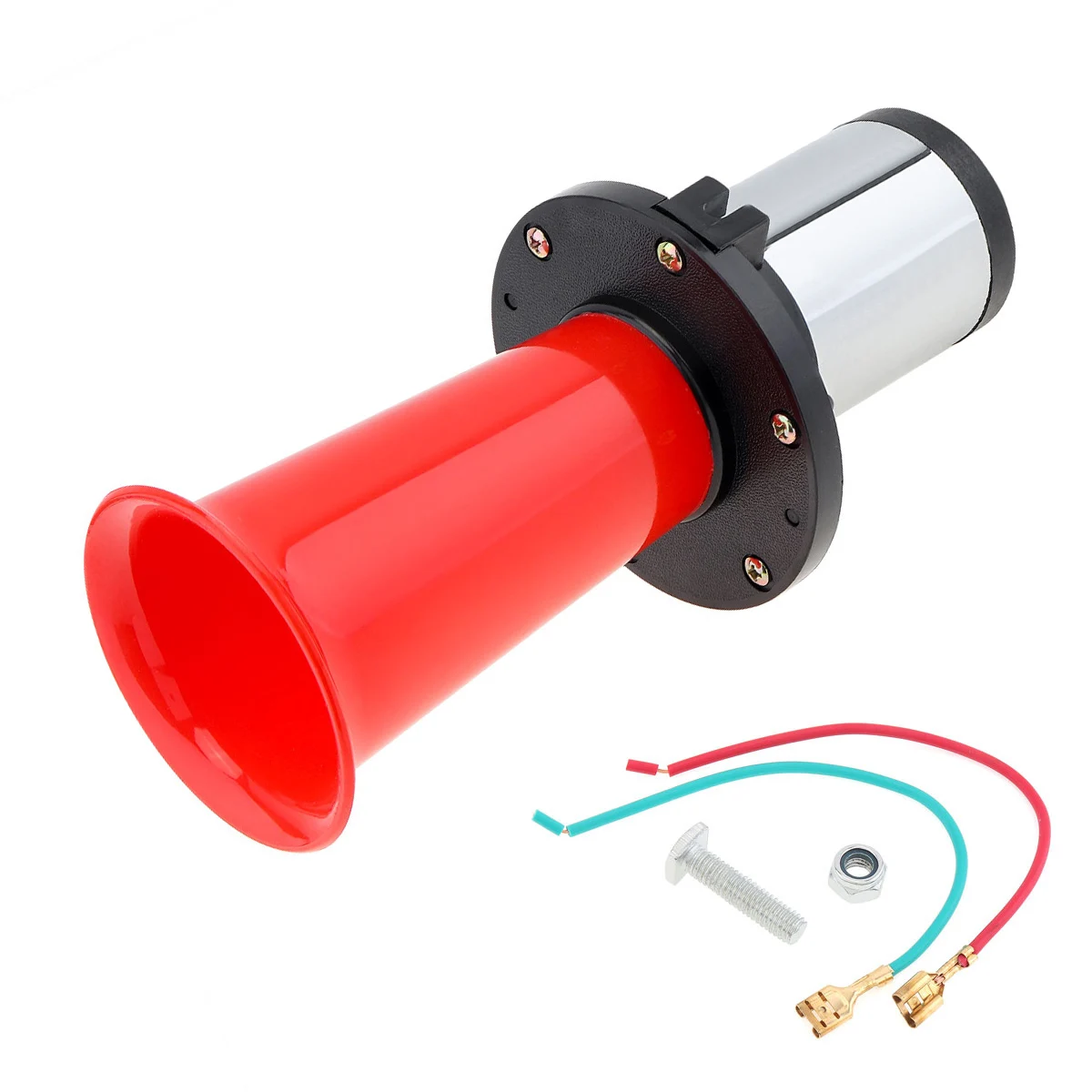 Bocina de alarma Vintage roja 12V 110 dB para coche y camión