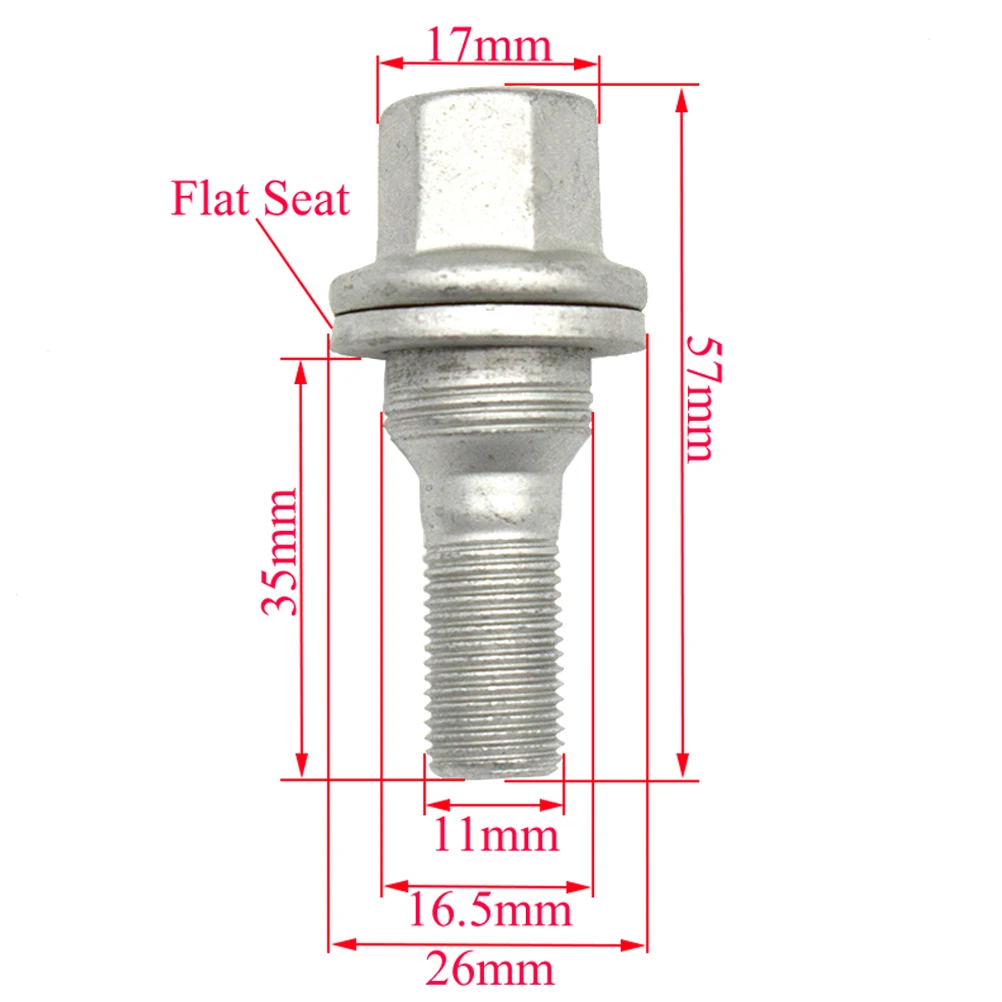 Tuercas de rueda M12x1,25, hexágono 17 mm para Peugeot y Citroën - imagen 3