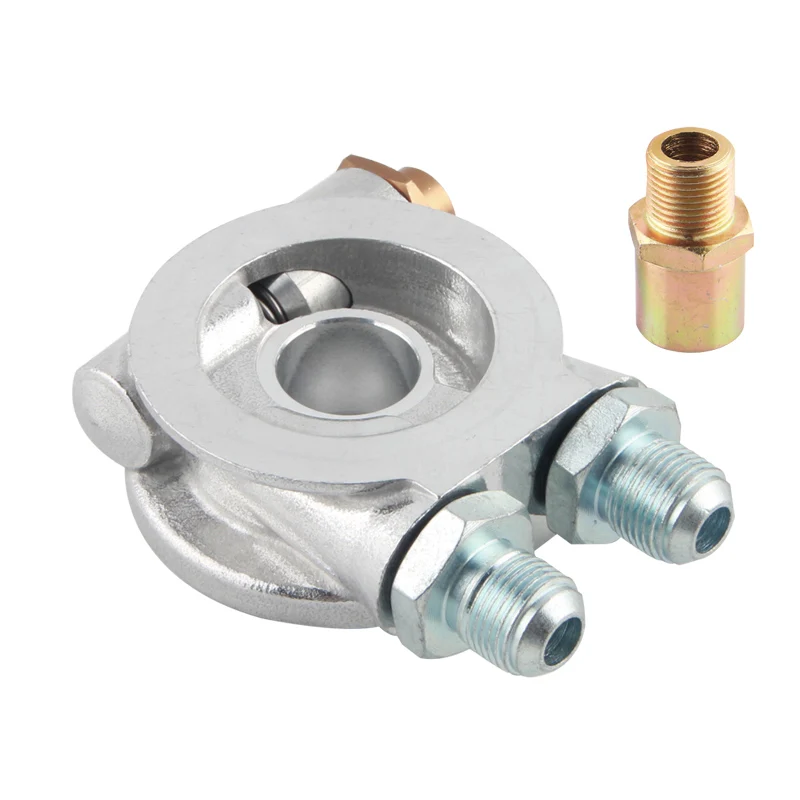 Detalle del adaptador sándwich para enfriador de aceite