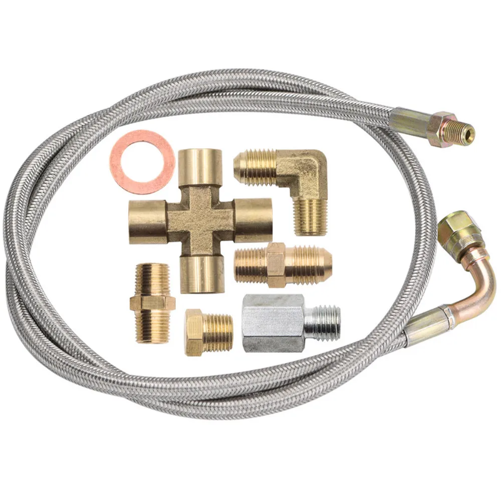 Kit líneas aceite turbo T3/T4/T60/T61/T7 – 4AN a 1/8 NPT - imagen 2
