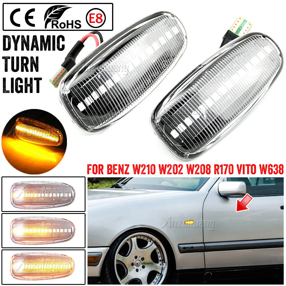 Luces LED secuenciales laterales Mercedes W202 W210 – Iluminación - imagen 4