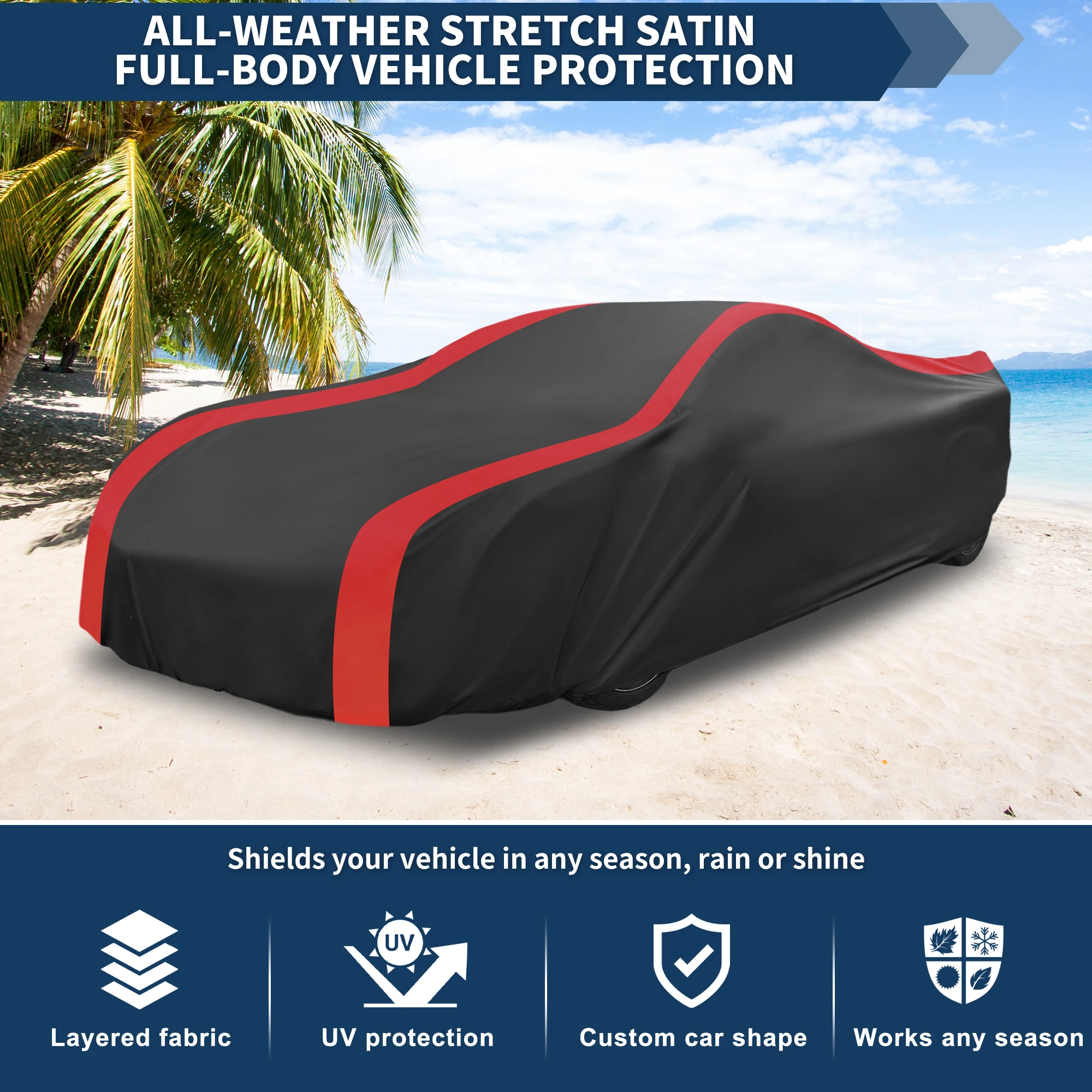 Cubierta impermeable para coche al aire libre con microfibra