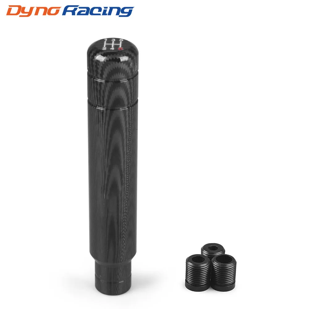 Pomo universal de cambio de aluminio efecto carbono, 5 velocidades