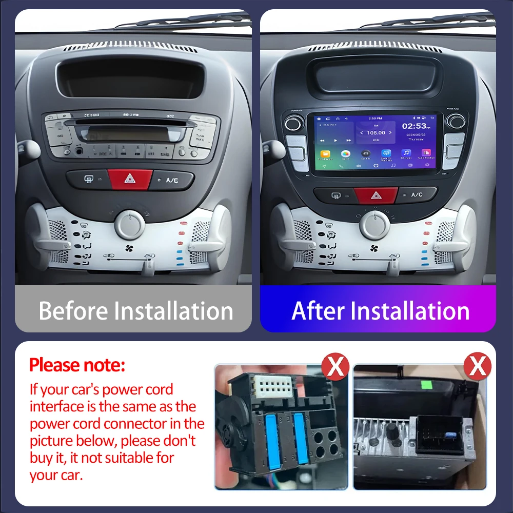 Autoradio Android 2DIN Peugeot 107 Citroën C1 (2005-2014) GPS Carplay - imagen 2