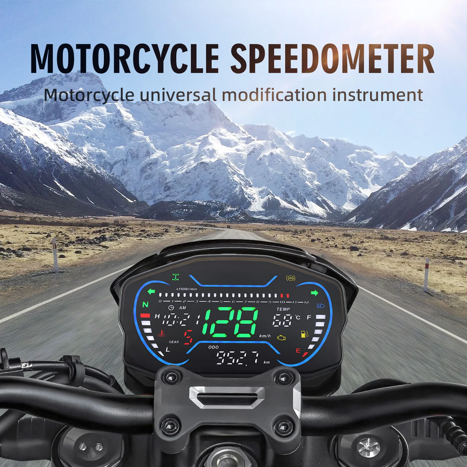 Velocímetro digital de moto con tacómetro y medidor combustible - imagen 2