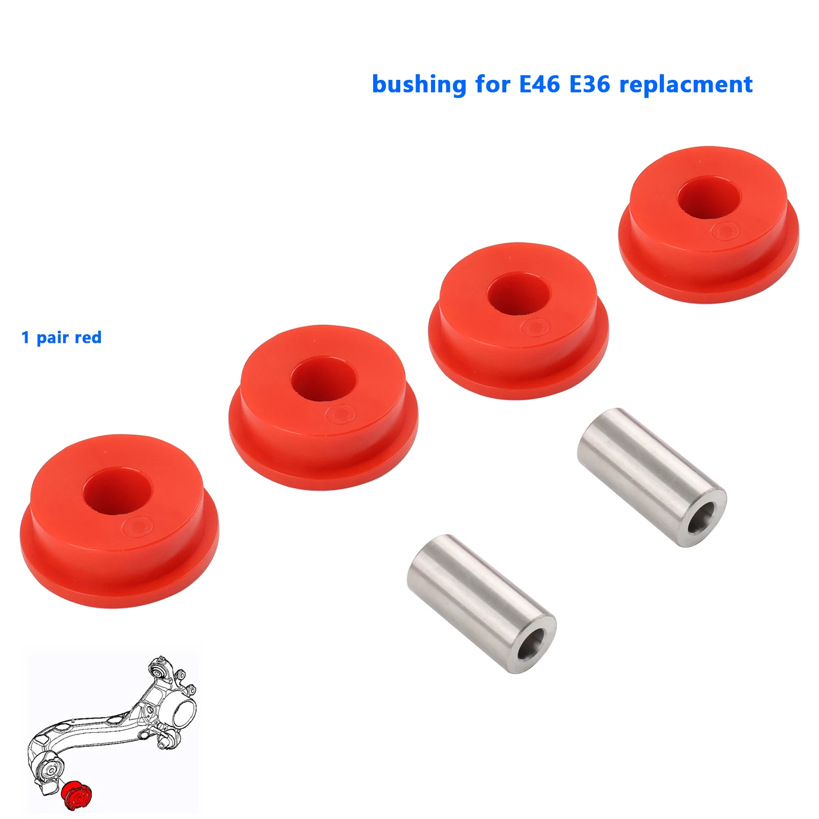Bujes brazo arrastre trasero polietileno BMW E36/E46 316-330