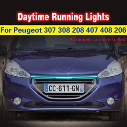 Tira LED DRL flexible para Peugeot 206, 208, 307, 308, 407 y 408
