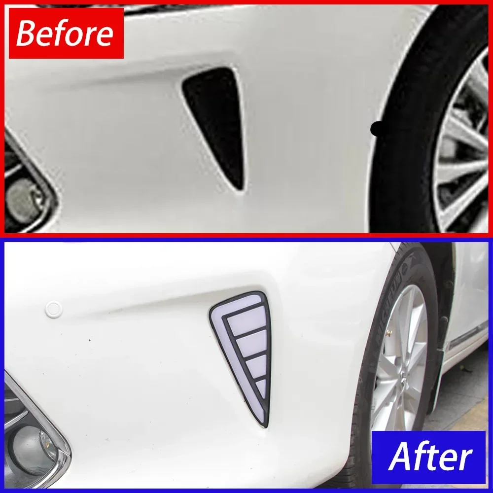 Conjunto de luces de coche para Toyota Camry 7th 2015-2017, actualización de parachoques delantero, luz LED de circulación diurna dinámica, accesorios de herramientas - imagen 3