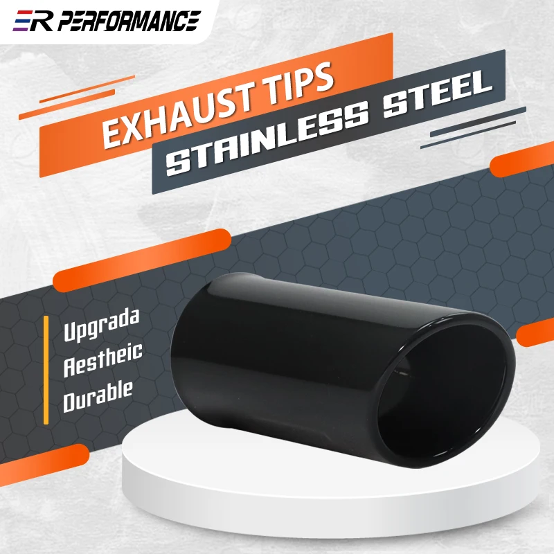 1 pieza de alta calidad con pieza OEM, accesorios para coches, embellecedor de 56mm, tubo de escape de acero inoxidable, piezas modificadas para automóvil, silenciador