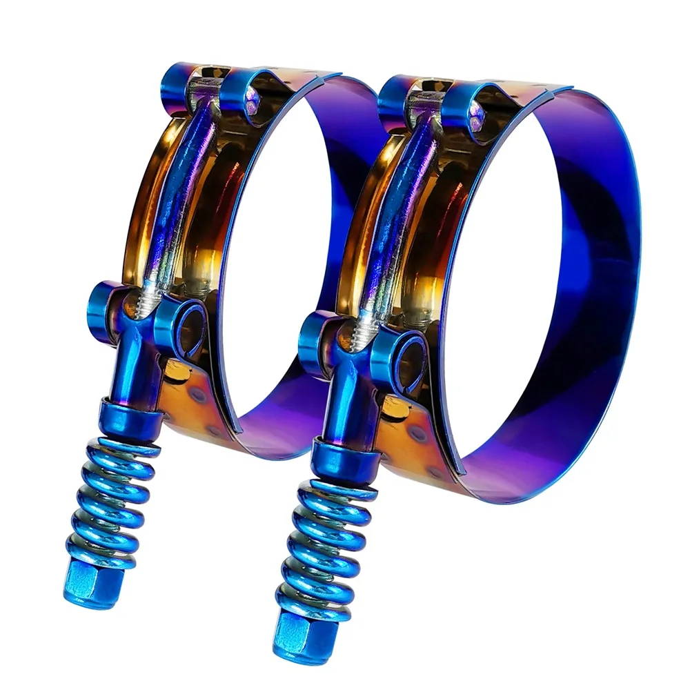 Abrazadera de garganta con perno en T para turbo e intercooler azul - imagen 4