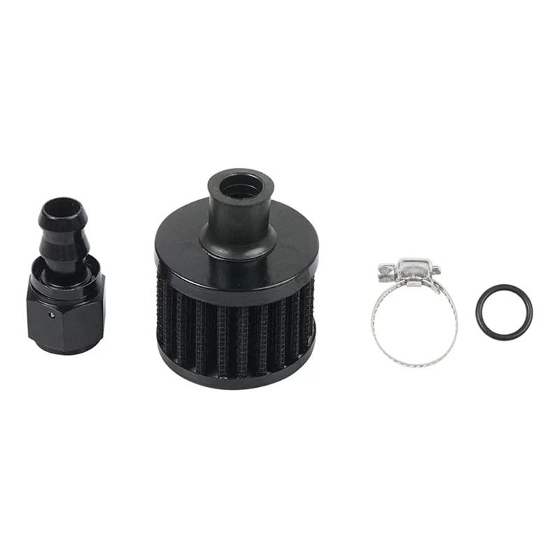 Filtro de aire frío universal para moto, conexión AN8 de 12 mm