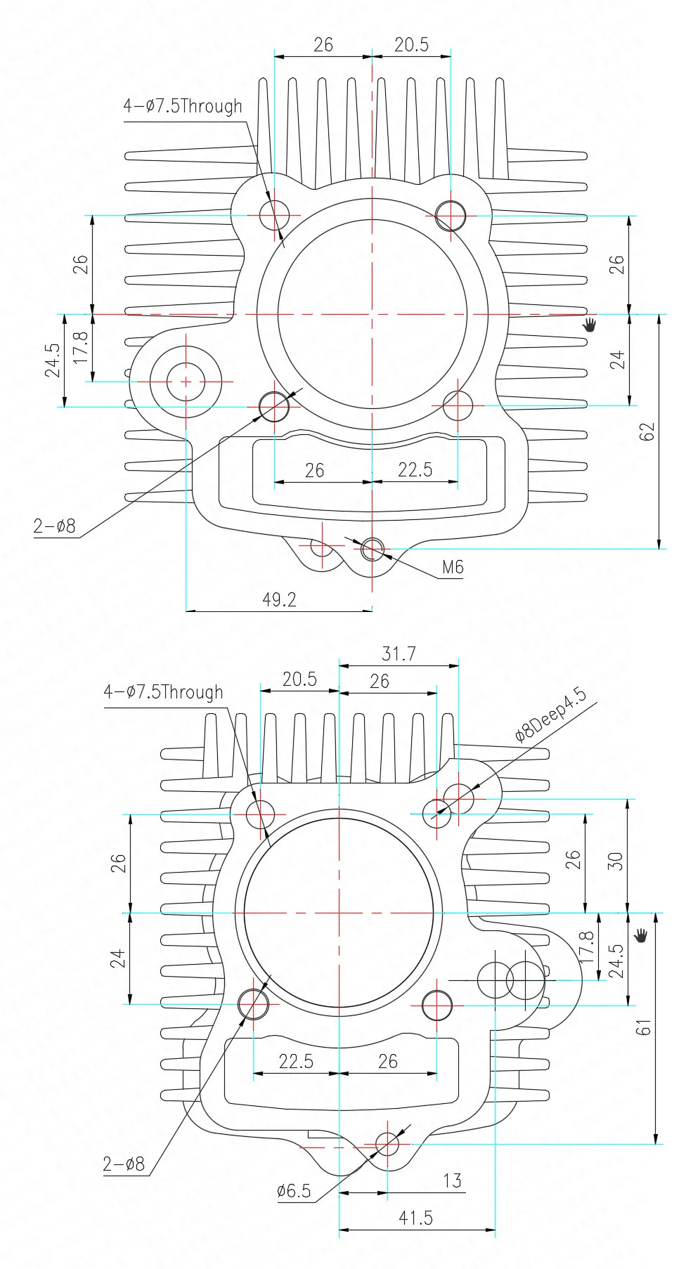 Detalles técnicos del pistón