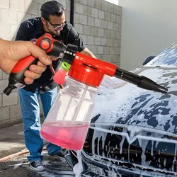 Pistola de espuma baja presión para lavar coches transparente
