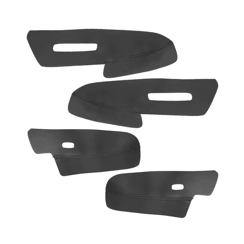 Fundas de reposabrazos en cuero negro para Peugeot 2008 2014-2018 - imagen 2