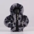 Zipper leopard gray