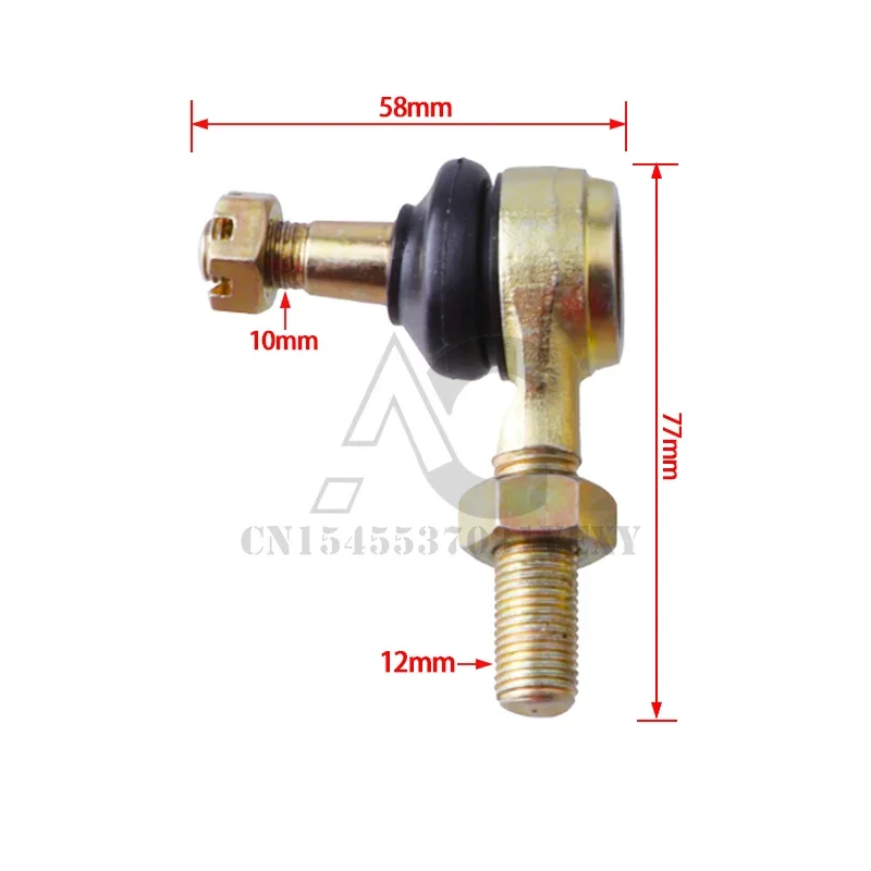 Junta esférica de Metal, varilla de amarre cónica, 50cc, 70CC, 90CC, 110CC, 125cc, 150cc, 200cc, 250cc, ATV Quad, 1 par - imagen 2