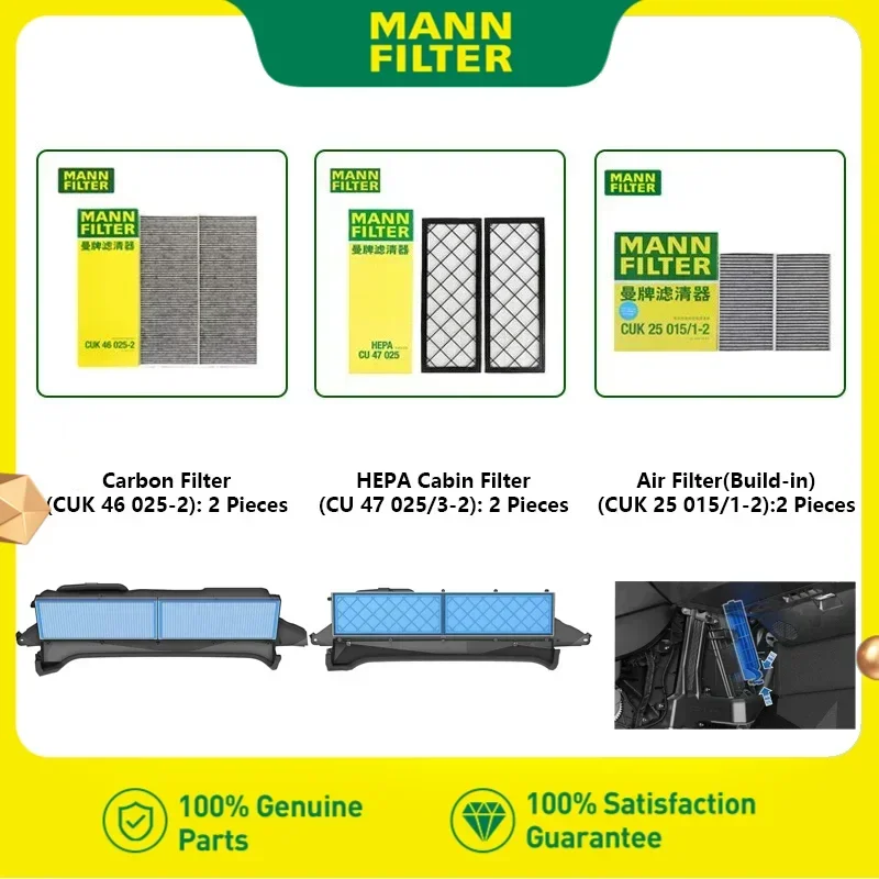MANN-FILTER Filtro de habitáculo HEPA carbón activo – Tesla Model 3/Y - imagen 2