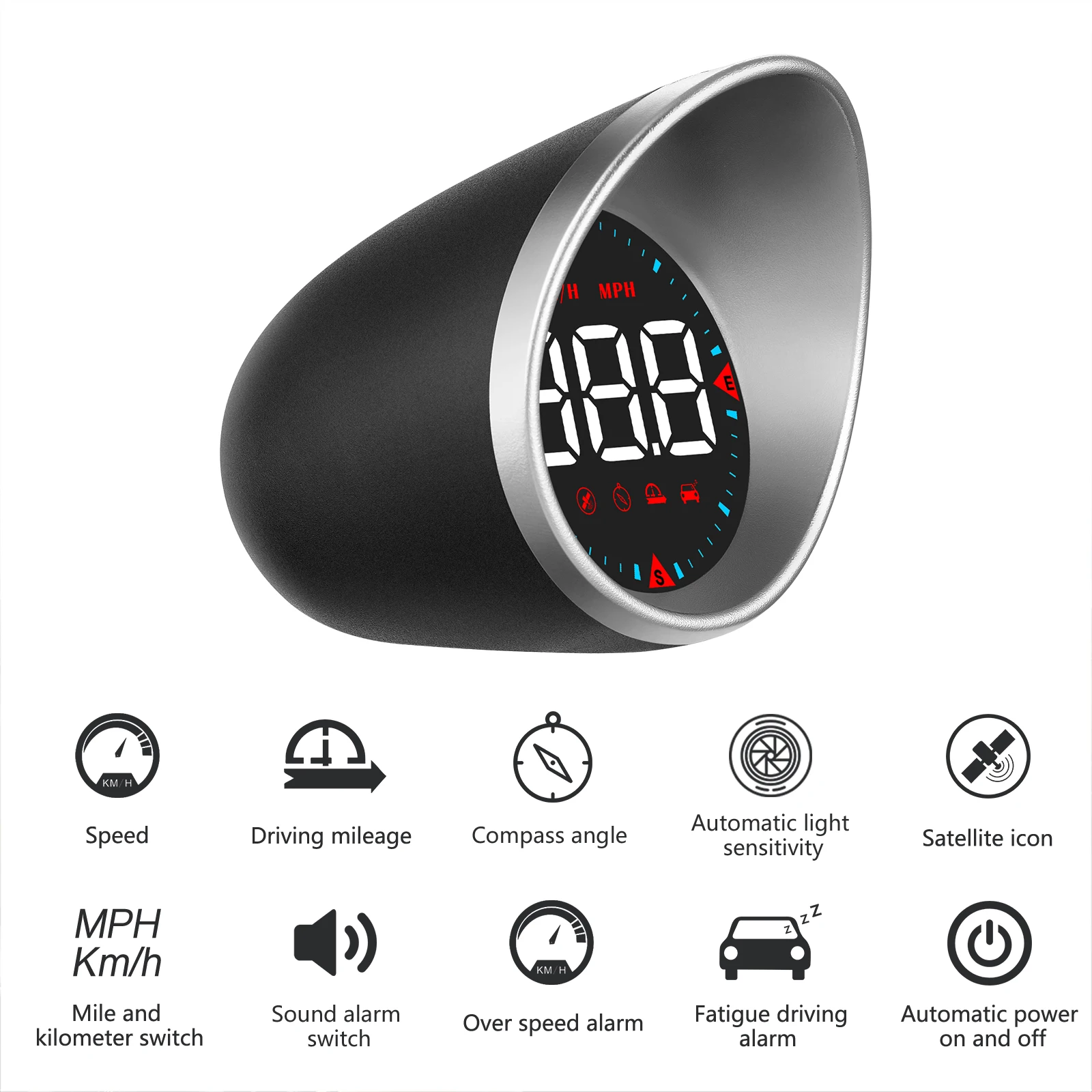 Pantalla frontal HUD G5 con GPS, alarma exceso de velocidad y brújula - imagen 4