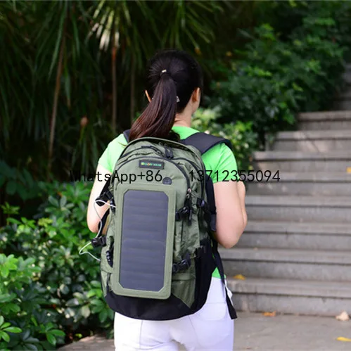 Mochila solar Glory recargable para acampada, portátil y móvil