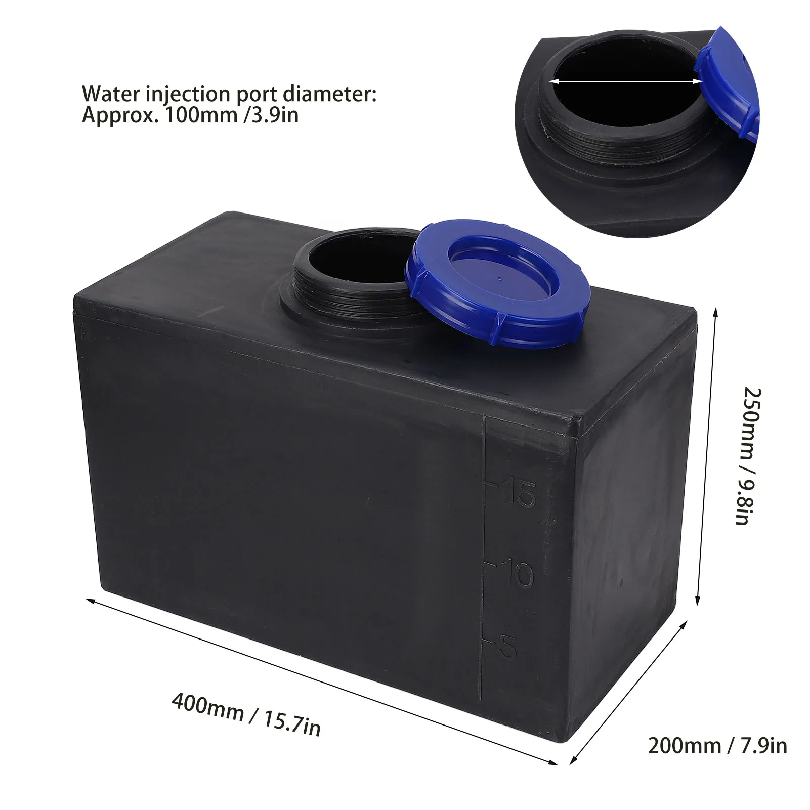 Depósito de agua dulce para autocaravana y embarcación, entrada 100 mm - imagen 4