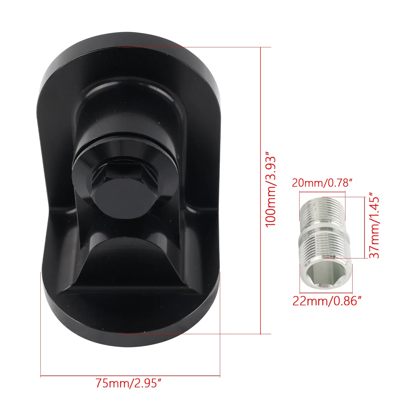 Adaptador de reubicación del filtro de aceite 90° Honda Civic EG EK - imagen 2