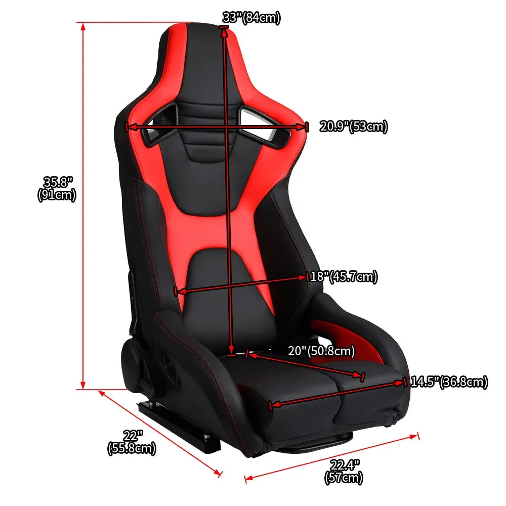 Asientos bucket universales PVC 3D – cuero racing - imagen 4