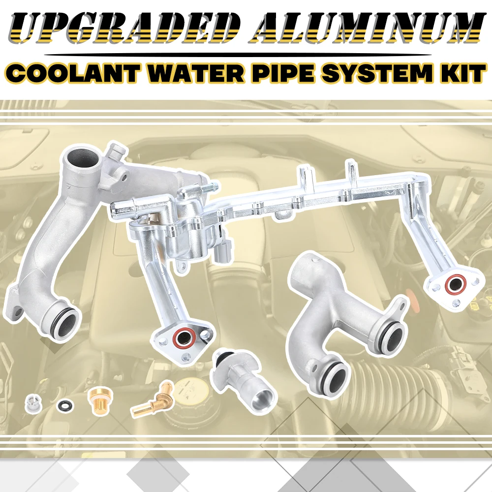 Kit de tubería de agua refrigerante de aluminio para Jaguar y Land Rover