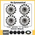 Silver Black 4 PCS